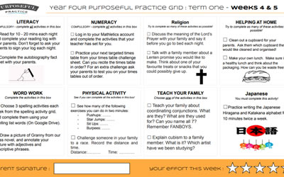 Year 4 Purposeful Practice Week 3 & 4 Term 1 2020