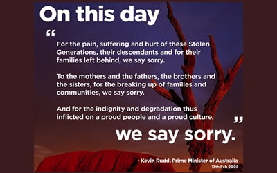 Anniversary – National Apology to Stolen Generation